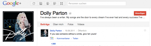 Verifizierte Accounts bei Google Plus