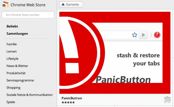 Chrome Web Store im neuen Design