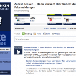 Facebook Fanpage meldet Fakes