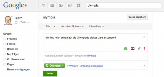 Google Plus Suchfunktion verbessert