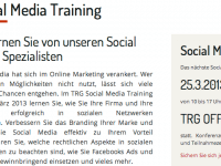 Social Media Training in Hamburg am 25.3.2013