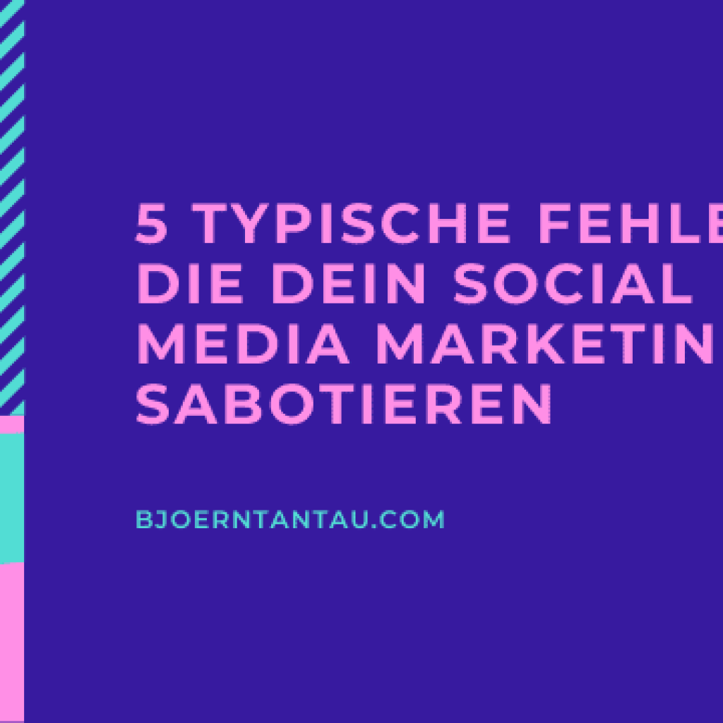 social media marketing fehler