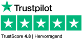 4,8 von 5 Sterne bei TrustPilot